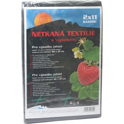 Neotex netkaná textilie výsek jahody 1,6 x 4,2 m 45 g/m² černá