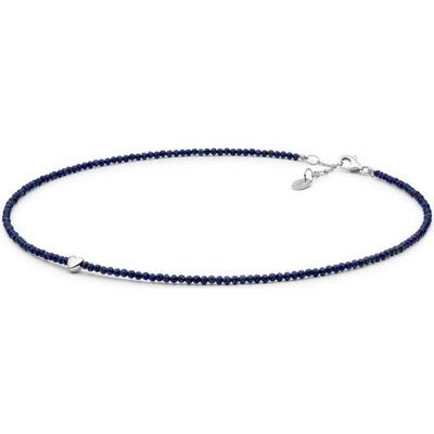 Gaura Pearls Stříbrný náhrdelník se srdíčkem 242-03 Modrá