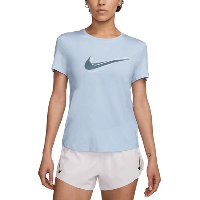NIKE Dámske bežecké tričko s krátkym rukávom W NK ONE SWSH HBR DF SS TOP Modrá