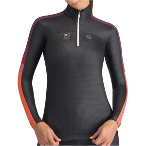 Sportful Дамско яке за ски бягане Sportful Women's Apex Jersey Cross-country ski jacket - Black / Red (103-2647-0113)