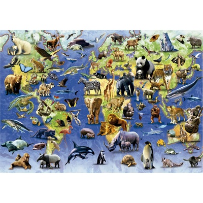 Educa - Puzzle One Hundred Endangered Species - 500 piese