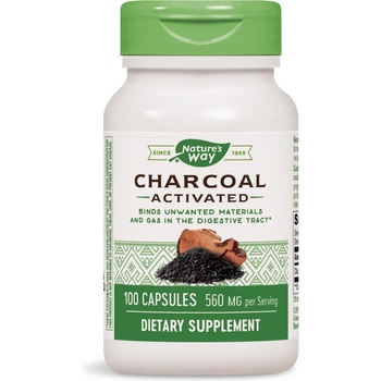 Nature's Way Charcoal Activated, 280 mg, 100 капсули, Nature's Way