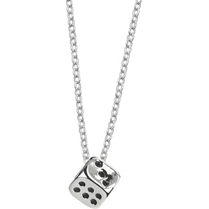 HARAHU Колие Игрално зарче - Сребърна kp21642