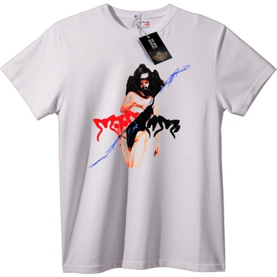 NOONEBRAND Тениска Мистична Котка и Воин - M, White