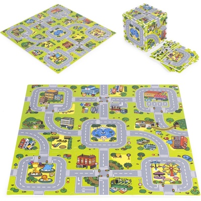 Ecotoys Velká pěnová podložka EVA pro děti Město 90,5x90,5 cm 21 ks – Zbozi.Blesk.cz
