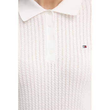 Tommy Hilfiger тениска с яка дамска от памук (WW0WW49362)