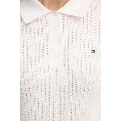 Tommy Hilfiger тениска с яка дамска от памук (WW0WW49362)