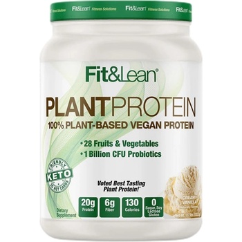 Fit & Lean Plant Protein | with Probiotics, Fruits & Vegetables [565 грама] Ванилия