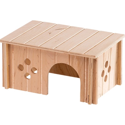 Ferplast dřevěný domek SIN 4645 pro hlodavce 26 x 17,3 x 13 cm – Zboží Mobilmania