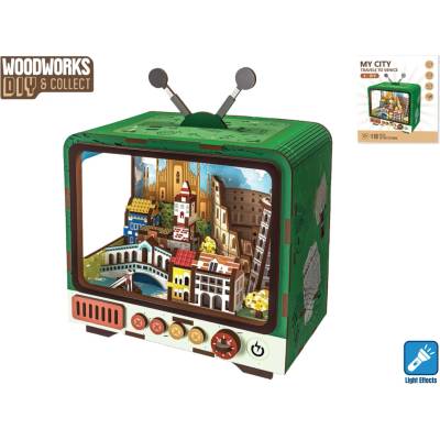 Woodworks Dřevěná stavebnice Benátky se světlem