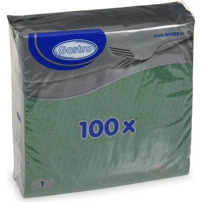 Wimex ubrousky 1V tmavě zelené 100ks 33x33cm