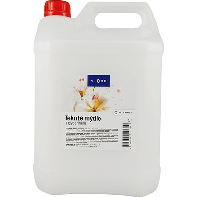 Vione tekuté mýdlo s perletí bílé balzám 5 l lehč.kan.