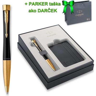 Parker 1502/4293640 Urban Twist Muted Black GT guľôčkové pero darčeková súprava s puzdrom na karty