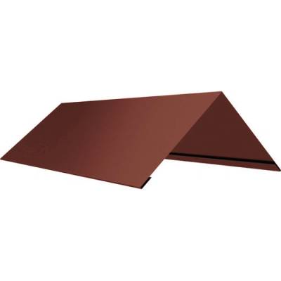 Hřebenáč klasik r.š.600mm pozink Lakovaný RAL 3009 červená s folií dl.2m
