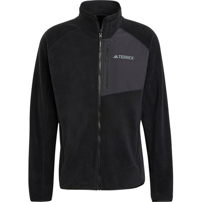 Adidas Поларено яке Adidas Men's Mountain Full Zip Fleece Jacket - Black