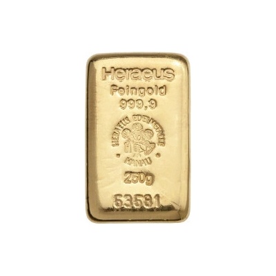 Heraeus zlatý zliatok 250 g