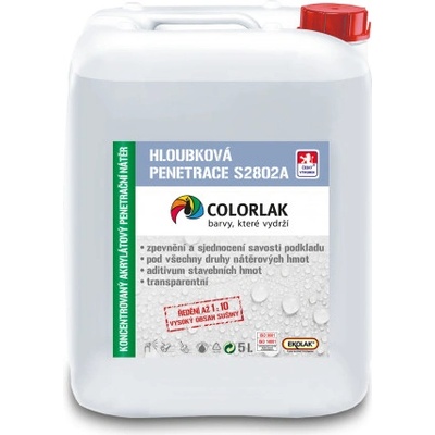 COLORLAK PENETRÁCIA S2802 - Hĺbková penetrácia a aditívum bezfarebný 5 L