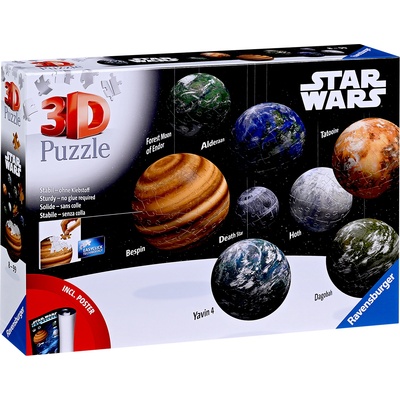 Ravensburger 3D Пъзел Ravensburger от 531 части - Планетите от Междузвездни войни (11577)