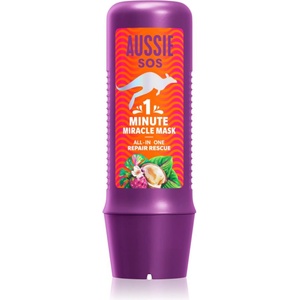 Aussie 1 Minute Miracle Repair Rescue интензивна подхранваща маска за суха и увредена коса 250ml