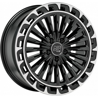 MSW 32 8x19 5x112 ET48 gloss black diamond lip