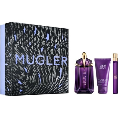 Thierry Mugler Alien - EDP 60 ml (plnitelná) + EDP 10 ml (plnitelná) + tělové mléko 50 ml dárková sada