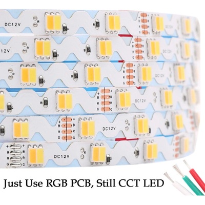 SLL SSL-SMD5050 Flexibílny S-Shape CIK CAK LED pás 12V, IP20, 12W/m, 48led/m, CCT