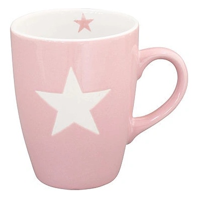 Krasilnikoff Porcelánový hrnček Pink stars 330 ml