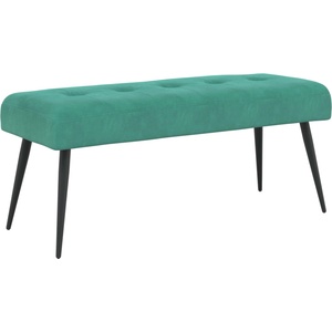 vidaXL Пейка с копчета Тюркоаз 110 x 40 x 46 cm Кадифе (42038539)