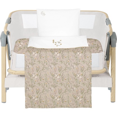 KikkaBoo Бебешки спален комплект за мини-кошара 5ч Secret Garden Beige (41101050074)