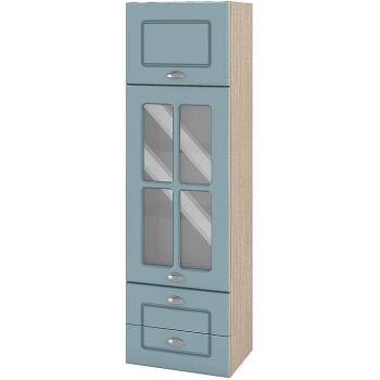 Image 1 of ИРИМ Горен колонен кухненски шкаф витрина Сити МФ-Деним мат-06-101 40 см