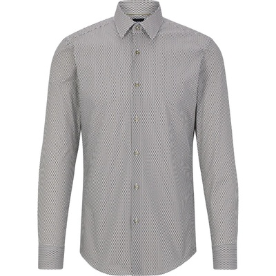 HUGO BOSS Риза с къс ръкав Boss Men's H-Hank Patterned Short Sleeve Kent Collar Shirt - Pastel Green