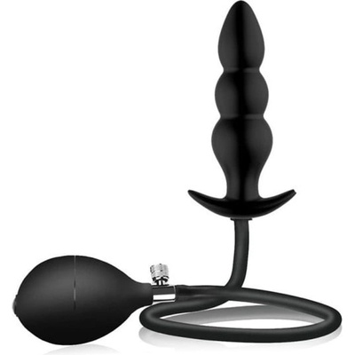 Slave4master Triple Inflatable Butt Plug, silikónový nafukovací kolík 13 x 1,6–3,6 cm