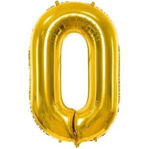 Party Deco Фолиев Балон Цифра, Злато - 86см - 0 (fb1m-0-019)