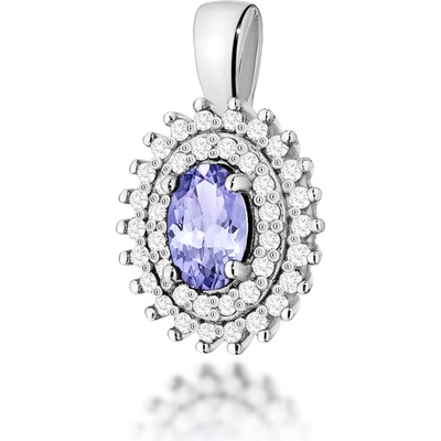 Blink Blink Luxusný-zlatý prívesok s diamantami a Tanzanitom 4332BAmB