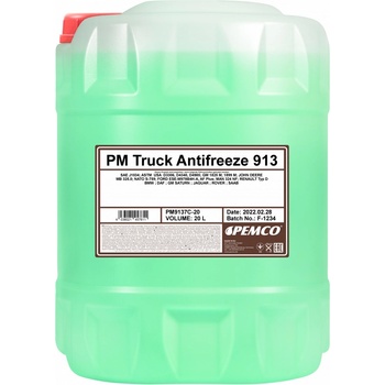 PEMCO Антифриз зелен концентрат PEMCO Truck G13 HIGHTECH (-76C) 20л (Truck Antifreeze 913 20L)