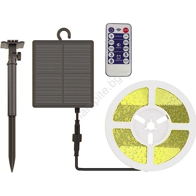 V-TAC Led димируем соларен лента led/1, 2w/3, 7v 3000k ip67 5м (vt1511)