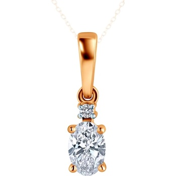 SAVICKI Висулка Savicki: двуцветно злато, лабораторен диамант