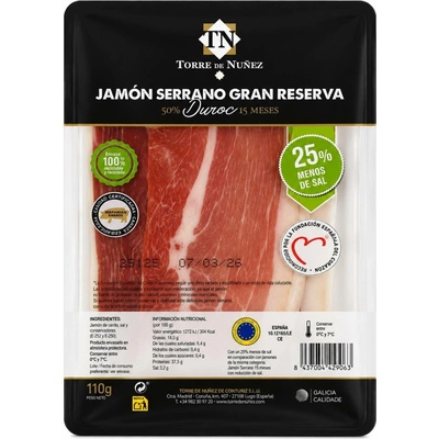 Torre de nuñez jamón serrano gran reserva 15měsíců zrání 100 g