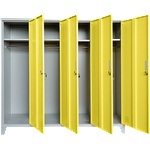 Carmen Метален шкаф Carmen CR-1604-4 JZ - сив / жълт (3580176_4) - xmall