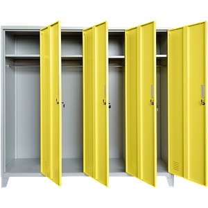 Carmen Метален шкаф Carmen CR-1604-4 JZ - сив / жълт (3580176_4) - xmall