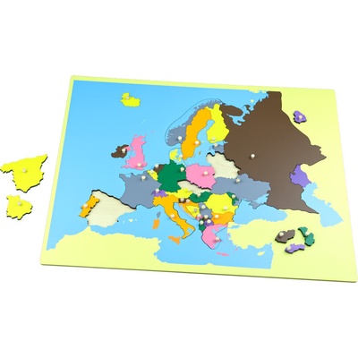 Montessori puzzle mapa Evropa bez rámečku