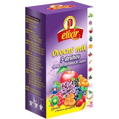AGROKARPATY Ovocný MIX 5 druhov ovocno bylinných čajov 20 x 1,5 g