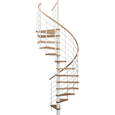 Minka STAIRS Kombinované točité schodiště Venezia buk/bílá pr. 120 cm