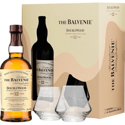 The Balvenie 12y DoubleWood 40% 0,7 l (darčekové balenie 2 poháre)