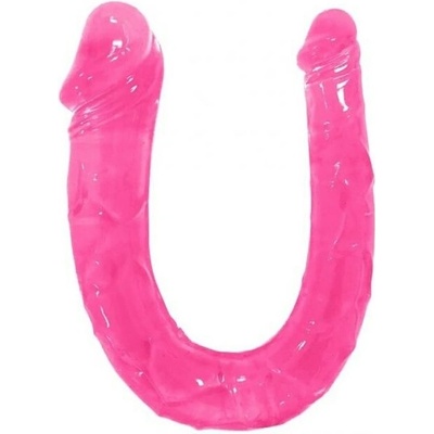 Mokko Toys Double Jelly Dildo dvojité gélové dildo 28 cm ružové