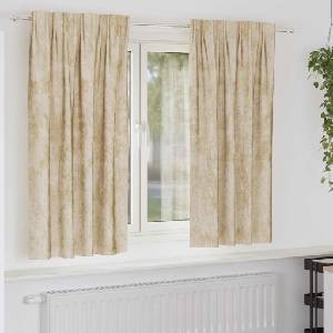 Pure Line Home Кадифени завеси в цвят бежов с комбиниран перделък, 2 бр. , 140 x 175 см