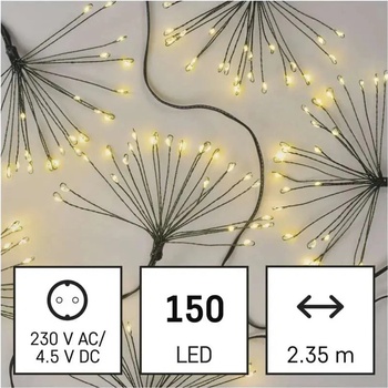 EMOS LED svetelná reťaz svietiace trsy nano 2,35 m vnútorná teplá biela časovač