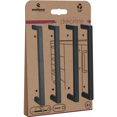 Walteco Prisma 128mm matná černá 4 ks 7744