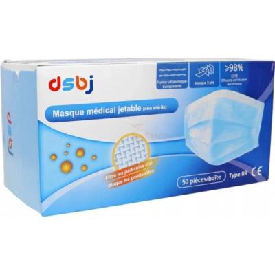 DSBJOchranné rúšky , typ IIR, modré 50 ks