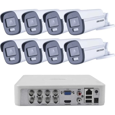 HIKVISION Система за Видеонаблюдение ZK81240W 8 Камери 1080p с IR и LED 40m (ZK81240W)